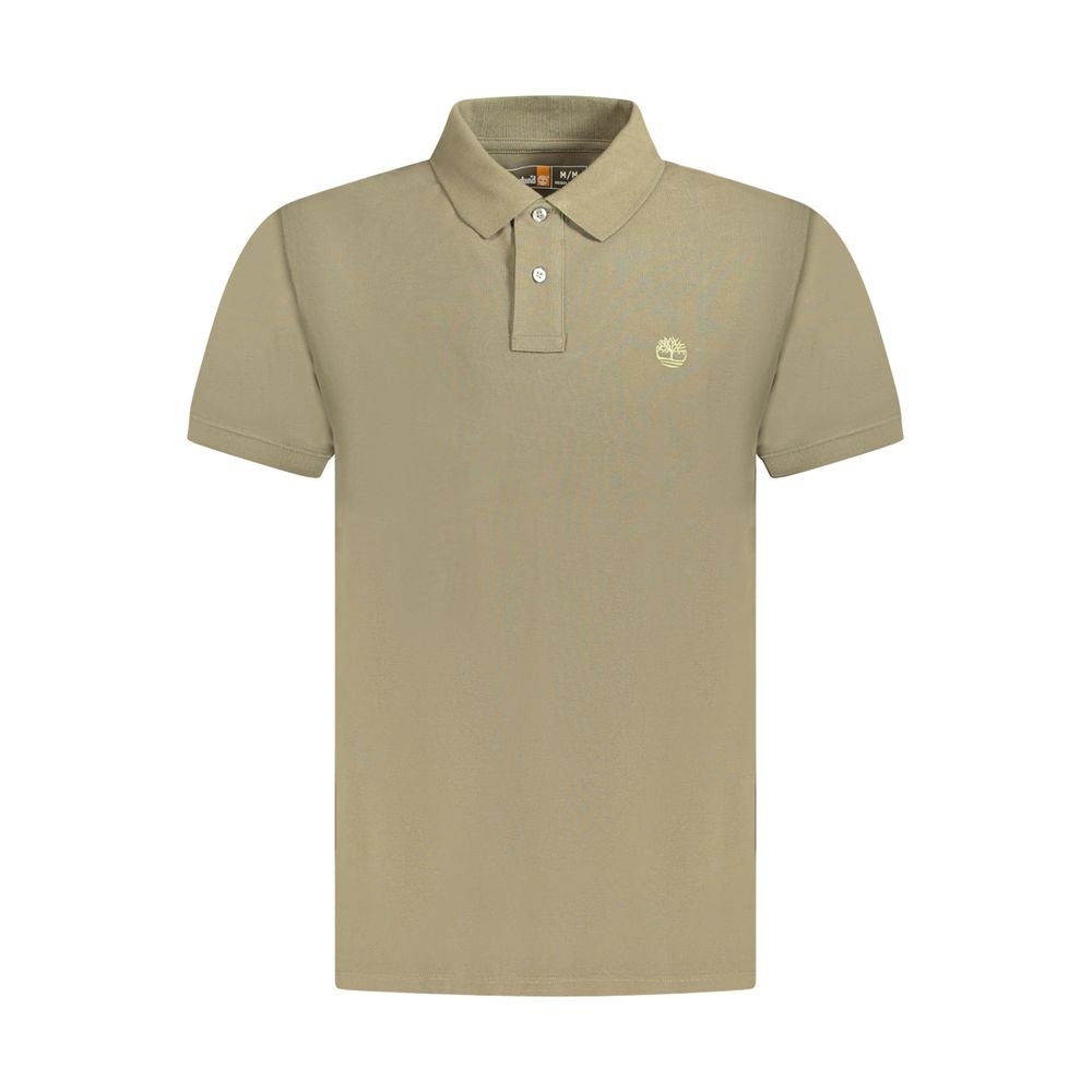 Timberland men's Marrone cotton polo shirt with a classic collar and short sleeves, featuring a subtle logo on the chest.