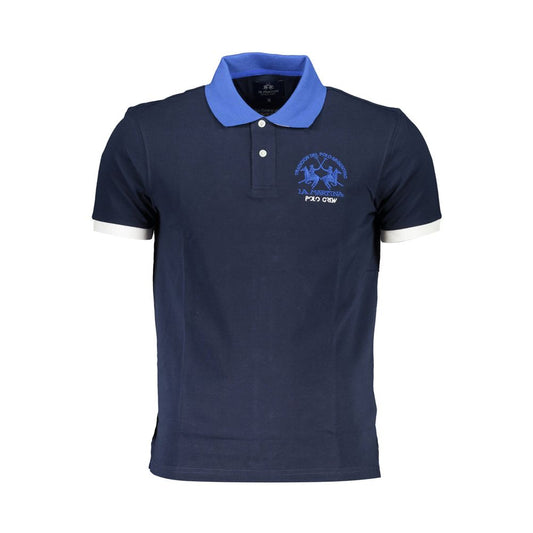 La Martina Blue Cotton Men's Polo Shirt La Martina