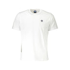 White North Sails Bianco cotton men's T-shirt with crew neck and short sleeves, casual style, displayed flat.