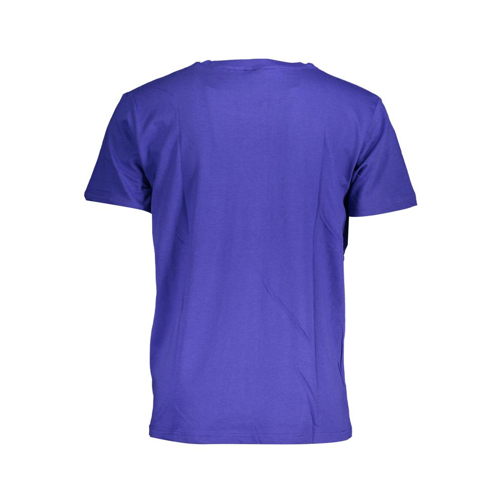 Norway 1963 blue cotton men's T-shirt with a classic fit and crew neckline, featuring subtle branding and smooth fabric texture.