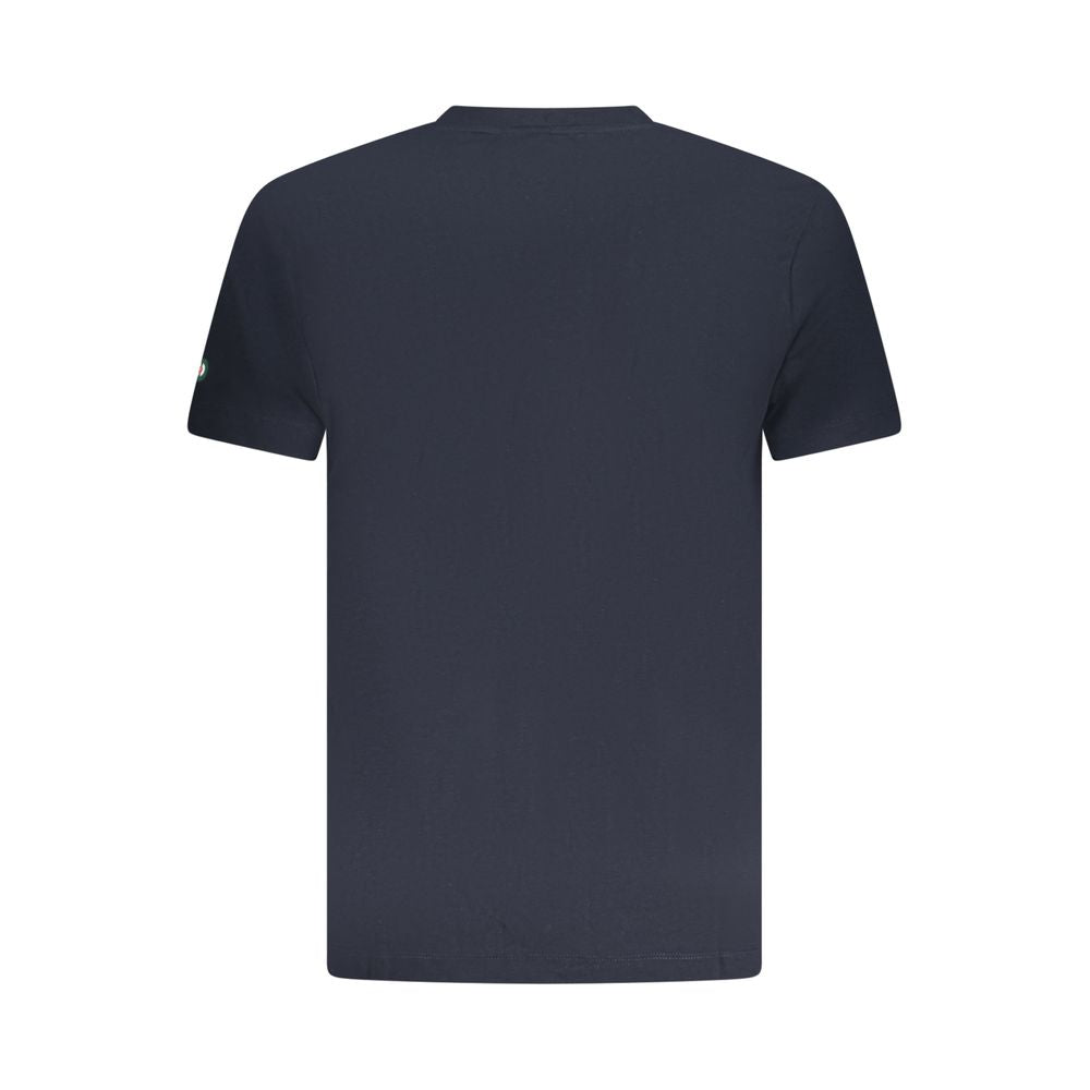 Blue cotton men's T-shirt by Armata Di Mare, showcasing a casual fit with a round neckline and soft fabric.