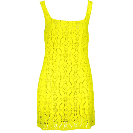 Desigual Yellow Polyester Women Sleeveless Dress Desigual
