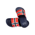 Blue plastic men's slipper from Norway 1963, featuring a simple slip-on design and comfortable fit.