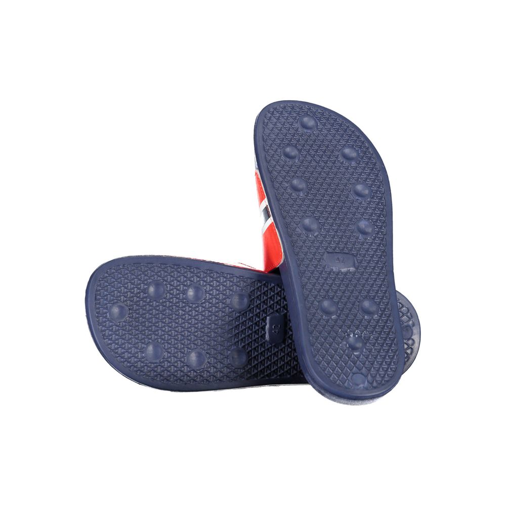 Norway 1963 blue plastic men's slipper with open toe and slip-on design, featuring a textured sole and casual style.