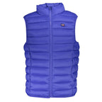 Norway 1963 Blu Poliammide men's vest showcasing a sleek, blue fabric with a fitted design and front zipper closure.