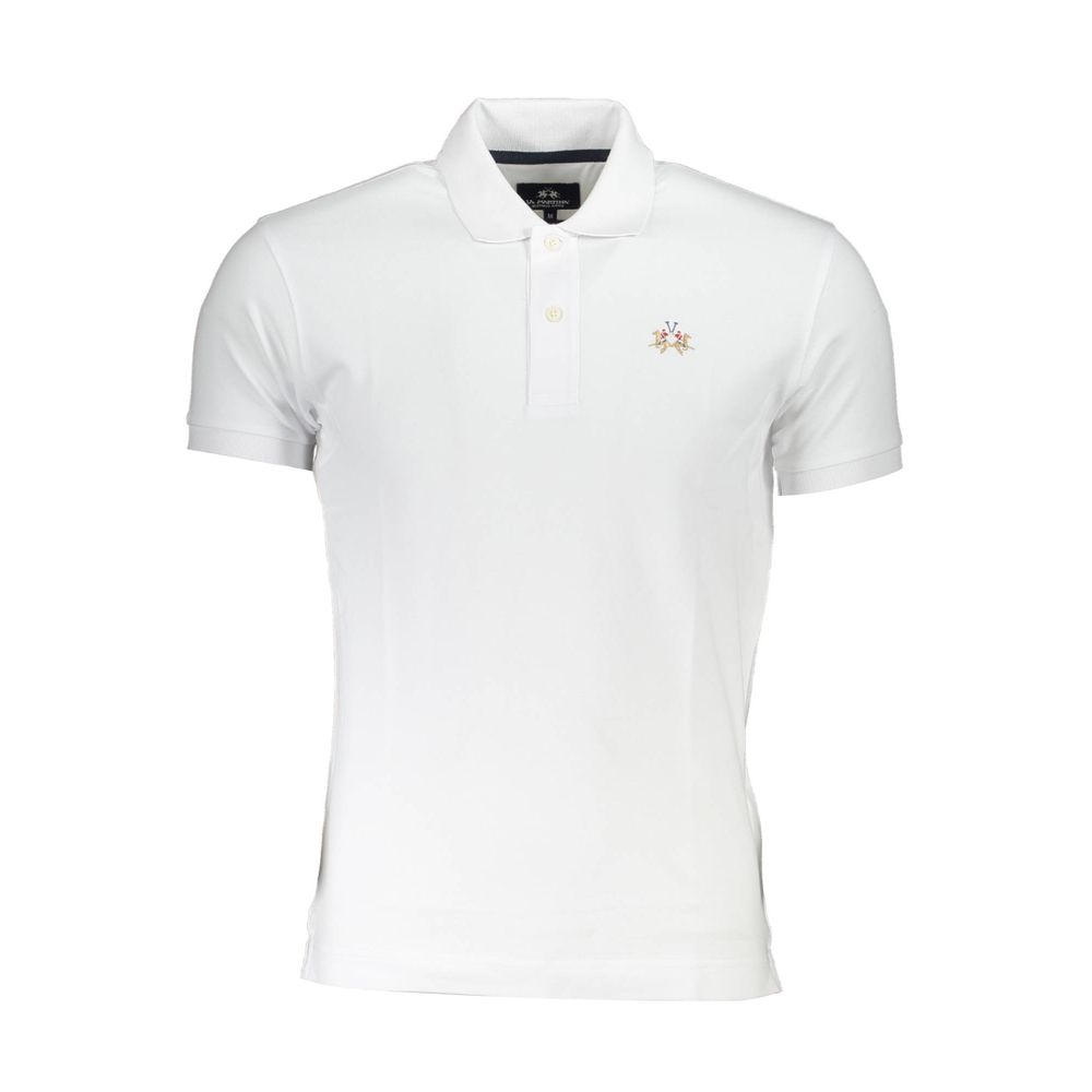 La Martina sophisticated slim fit polo shirt with contrast details, featuring a classic collar and stylish design.