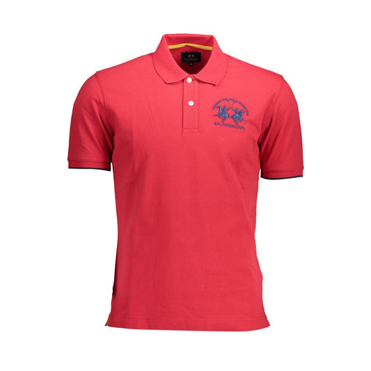 La Martina Red Cotton Polo T-Shirt La Martina