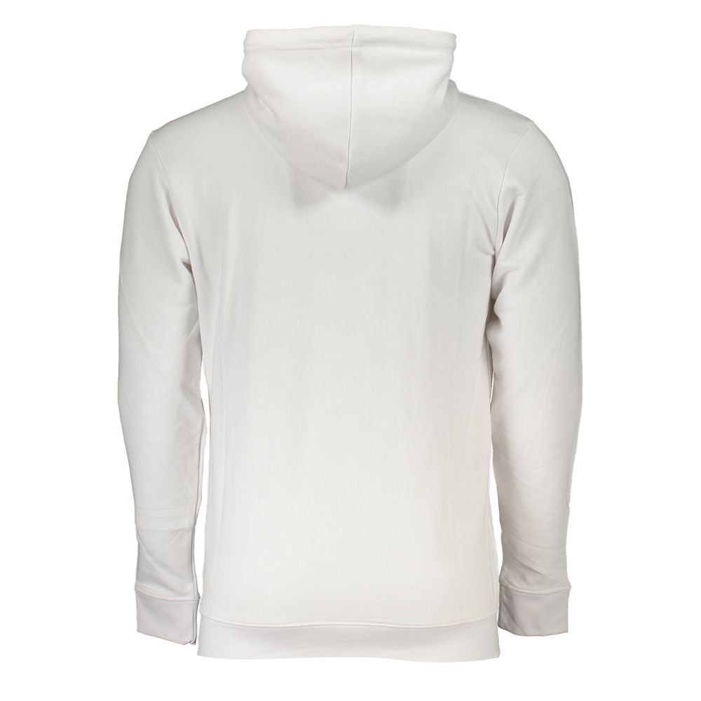 White Cavalli Class cotton men's sweater with a classic crew neck and subtle brand logo detail.