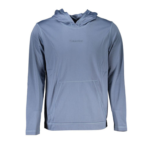 Calvin Klein Elegant Blue Hooded Sweatshirt - Men's Sports Chic Calvin Klein