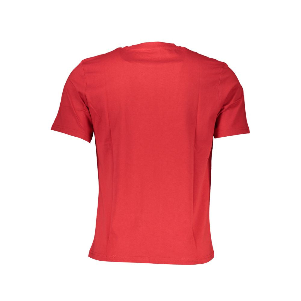 North Sails Rosso Cotton Men's T-Shirt showing the front view with logo detail and casual fit.