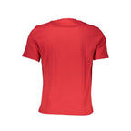 North Sails Rosso Cotton Men's T-Shirt showing the front view with logo detail and casual fit.