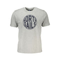 North Sails brown cotton men's T-shirt with crew neck and short sleeves, casual style perfect for everyday wear.