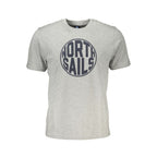 North Sails brown cotton men's T-shirt with crew neck and short sleeves, casual style perfect for everyday wear.