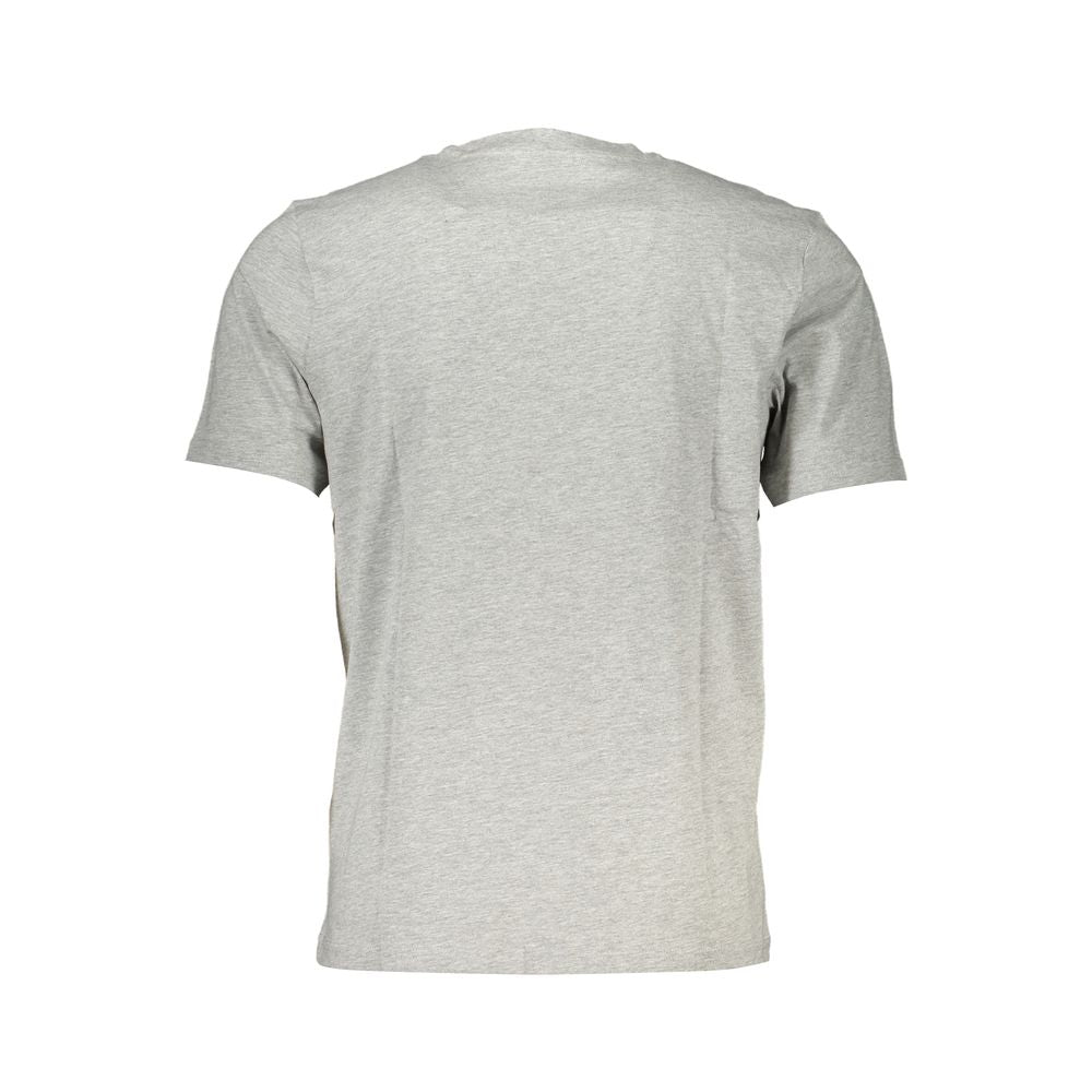 Brown cotton North Sails men's T-shirt with crew neck and short sleeves, casual and comfortable for everyday wear.