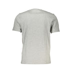 Brown cotton North Sails men's T-shirt with crew neck and short sleeves, casual and comfortable for everyday wear.