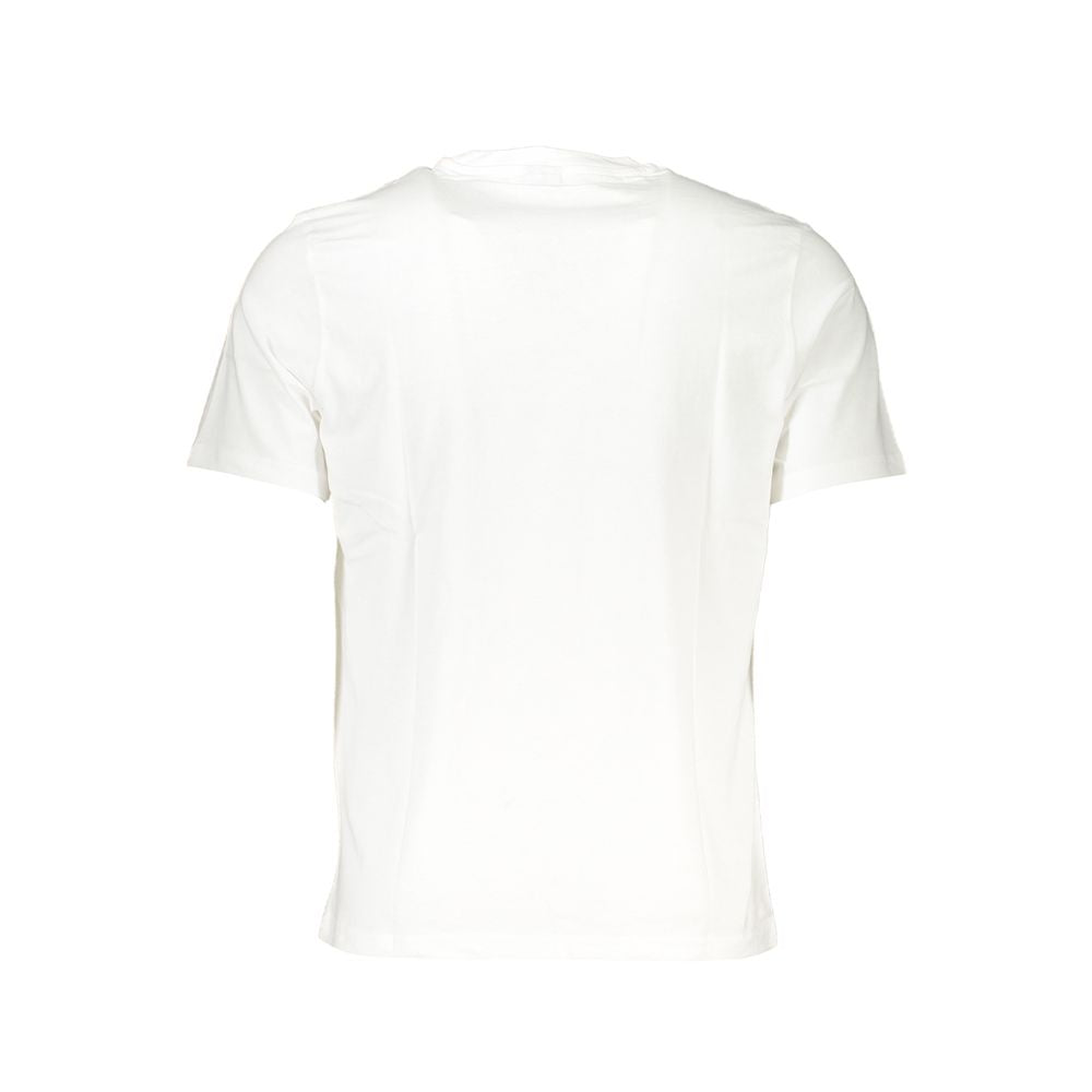 White North Sails Bianco cotton men's T-shirt with crew neck and short sleeves, displayed flat on a neutral background.