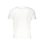 White North Sails Bianco cotton men's T-shirt with crew neck and short sleeves, displayed flat on a neutral background.