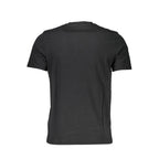 Black North Sails men's cotton T-shirt with crew neck and short sleeves, casual style, displayed on a plain background.