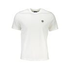 North Sails Bianco cotton men's T-shirt with crew neck and short sleeves, lightweight casual top for everyday wear.