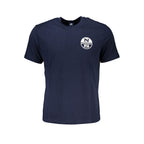 Blue cotton men's T-shirt by North Sails, featuring a classic crew neckline and relaxed fit.