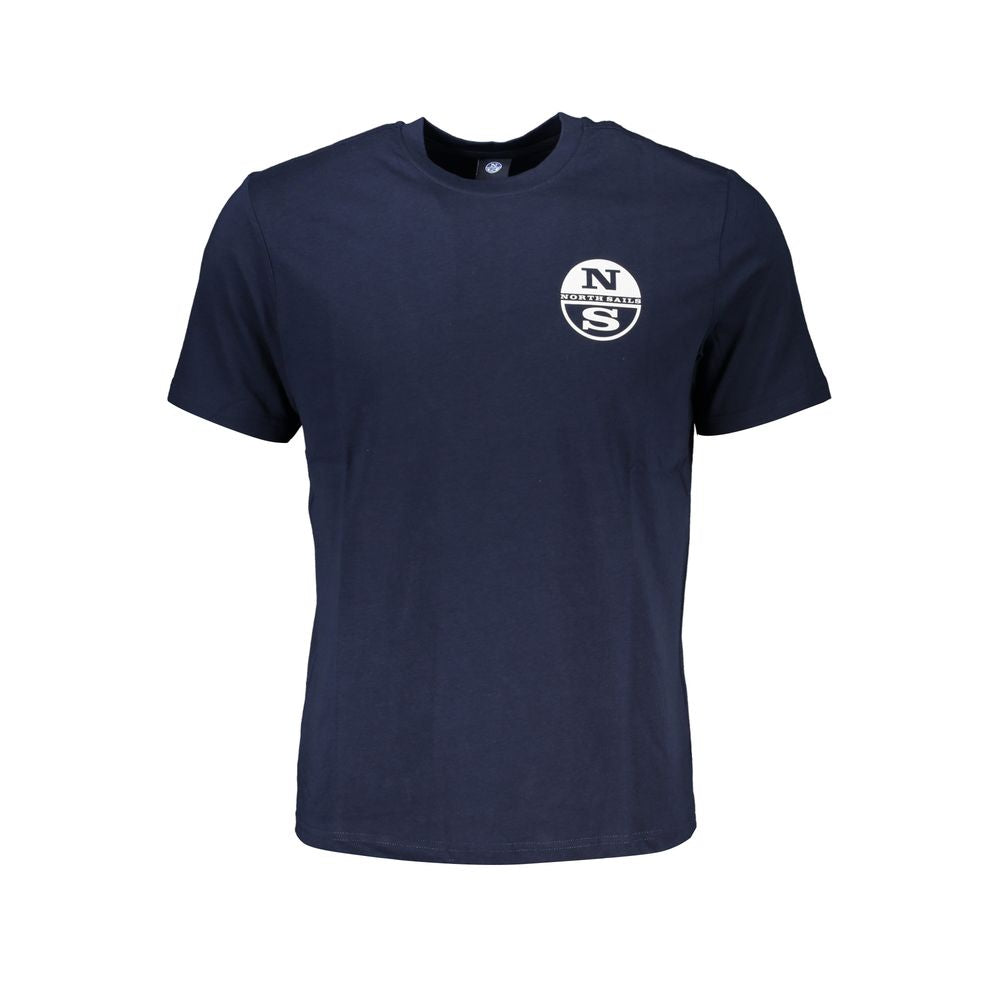 Blue cotton men's T-shirt by North Sails, featuring a classic crew neckline and relaxed fit.