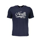 Blue cotton men's T-shirt from North Sails with a crew neckline and North Sails logo on the chest.