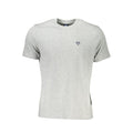 North Sails Grigio Cotton Men's T-Shirt displayed on a hanger, featuring a classic crew neck and soft gray fabric.