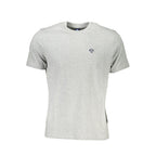North Sails Grigio Cotton Men's T-Shirt displayed on a hanger, featuring a classic crew neck and soft gray fabric.