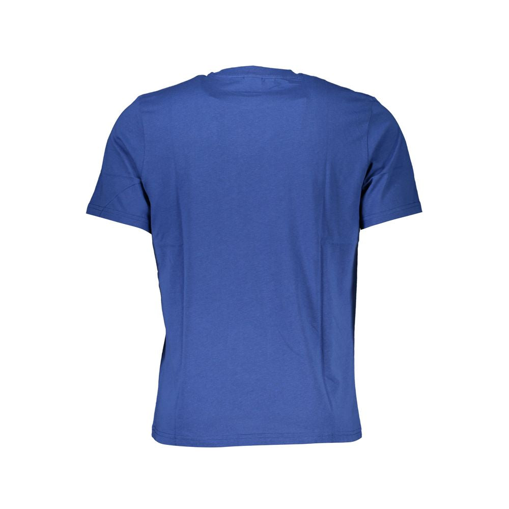 Blue cotton men's T-shirt by North Sails featuring a classic crew neck and short sleeves, casual and comfortable for everyday wear.