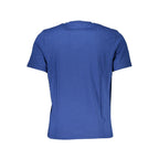 Blue cotton men's T-shirt by North Sails featuring a classic crew neck and short sleeves, casual and comfortable for everyday wear.