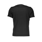 Black North Sails men's cotton T-shirt with crew neck and short sleeves, showcasing a casual, comfortable fit.
