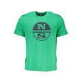 North Sails Verde cotton men's T-shirt featuring a casual fit and green color, ideal for everyday wear.