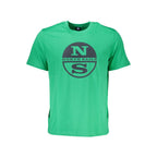 North Sails Verde cotton men's T-shirt featuring a casual fit and green color, ideal for everyday wear.