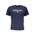 Blue cotton men's T-shirt by North Sails featuring a classic crew neck and casual fit.