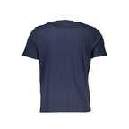 Blue cotton men's T-shirt by North Sails, featuring a classic crew neck and casual fit, displayed on a plain background.