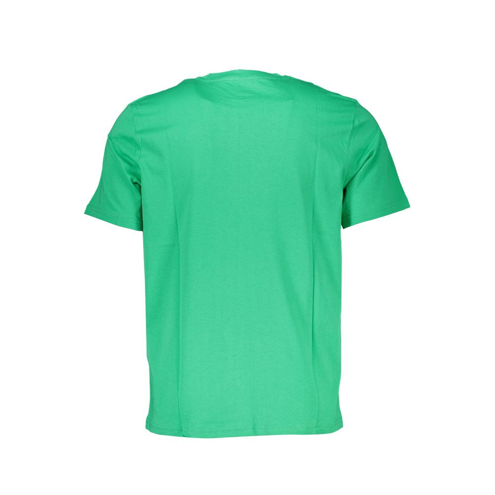 North Sails Verde cotton men's T-shirt featuring a classic crew neck and short sleeves in a vibrant green color.
