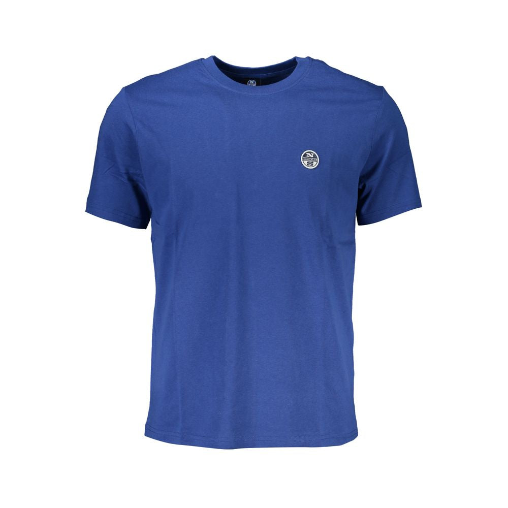 Blue North Sails men's cotton T-shirt with a crew neck and short sleeves, featuring the North Sails logo on the chest.