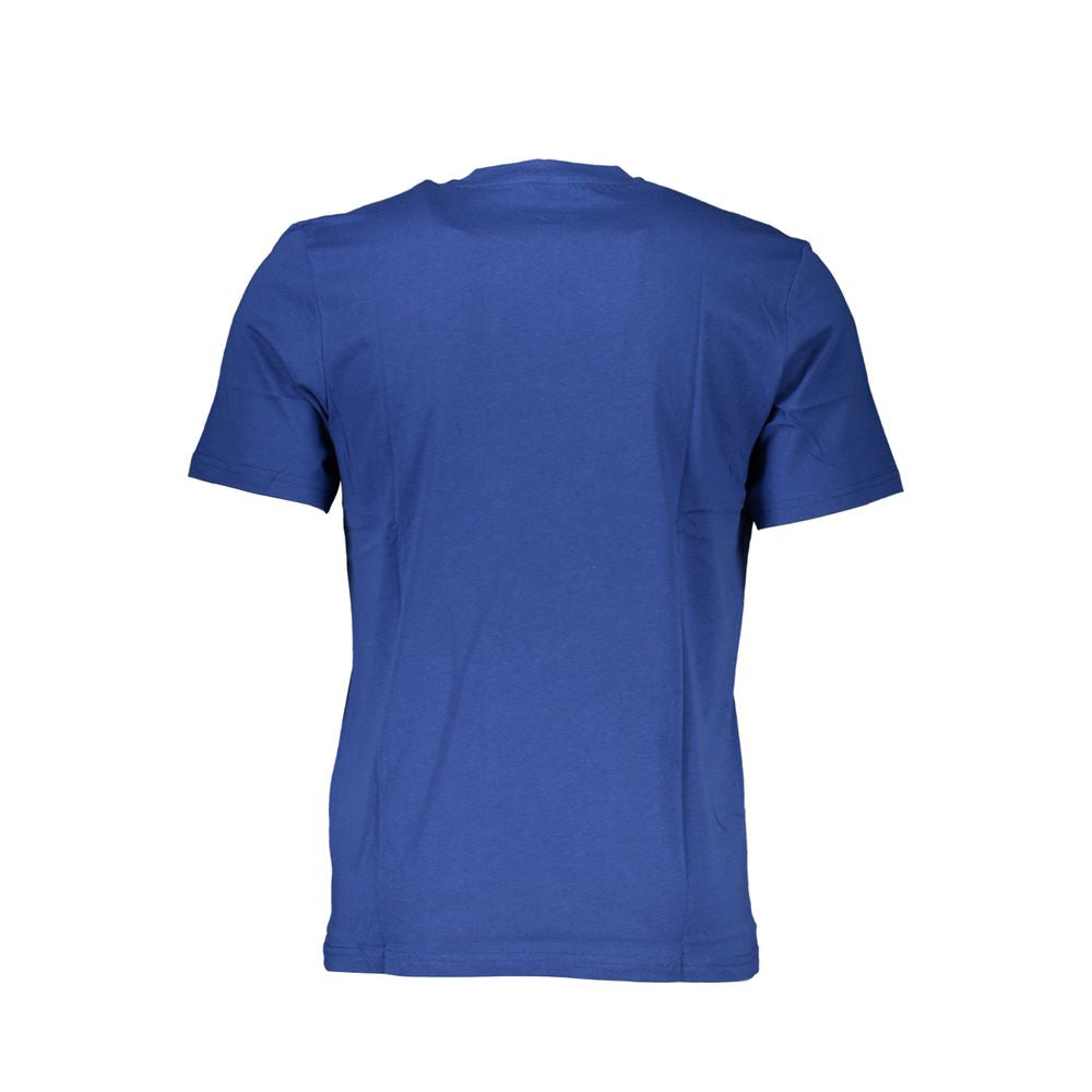Blue cotton men's T-shirt by North Sails with a classic fit and crew neckline, featuring the brand logo on the chest.