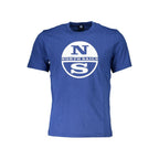 North Sails Blu Cotton Men’s T-Shirt showing a casual fit with the North Sails logo on the chest.
