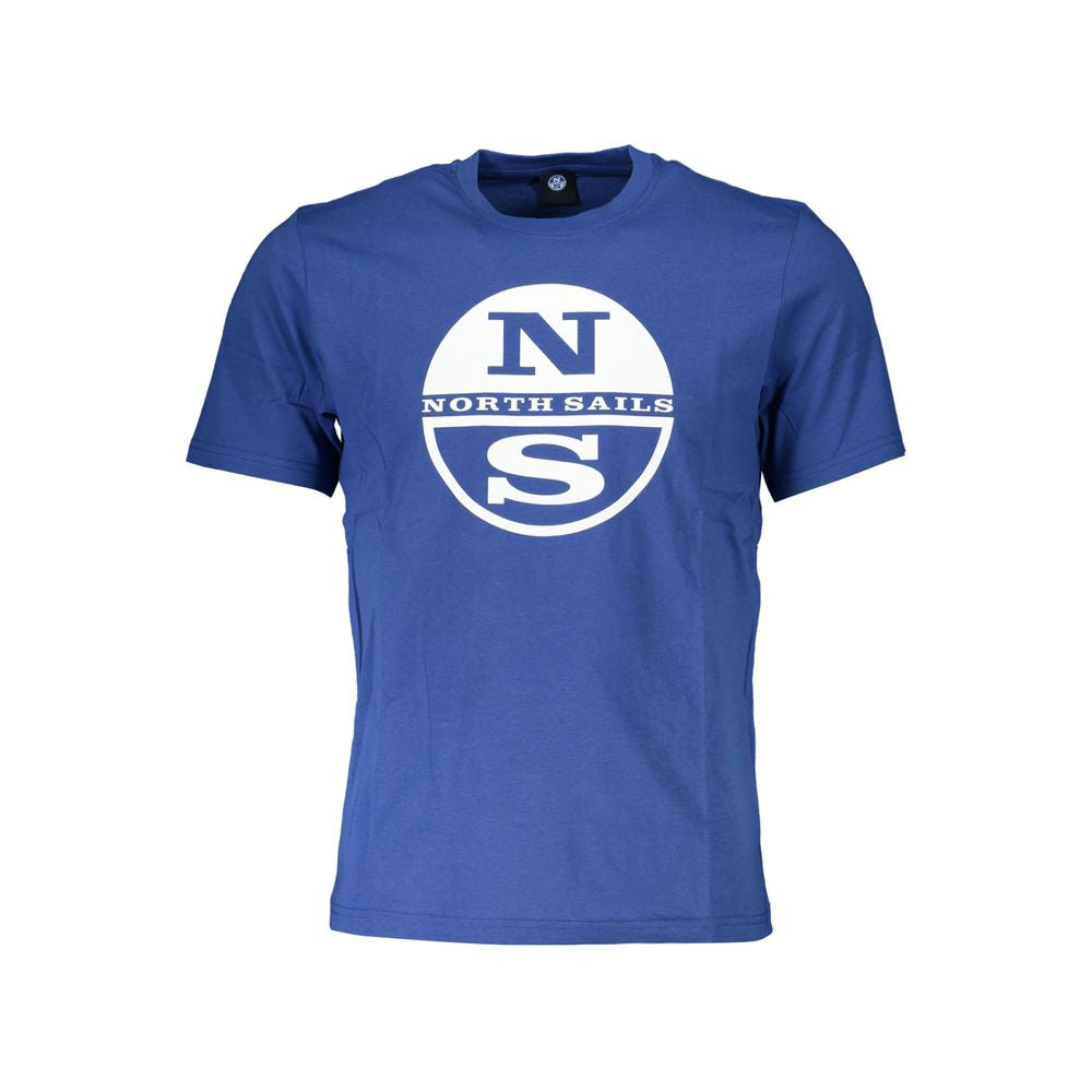 North Sails Blu Cotton Men’s T-Shirt showing a casual fit with the North Sails logo on the chest.