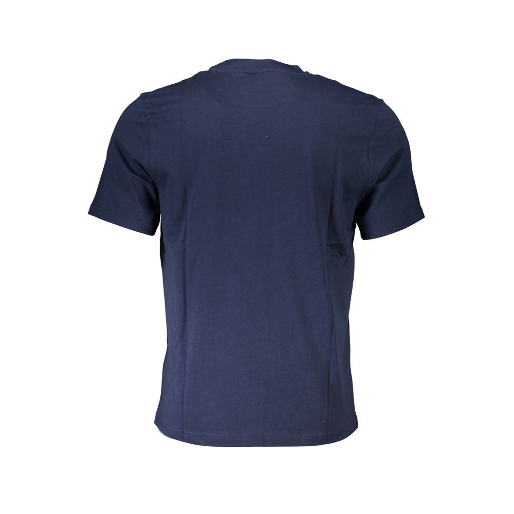 North Sails Blu Cotton Men’s T-Shirt featuring a crew neck and short sleeves, in a vibrant blue color with the North Sails logo.