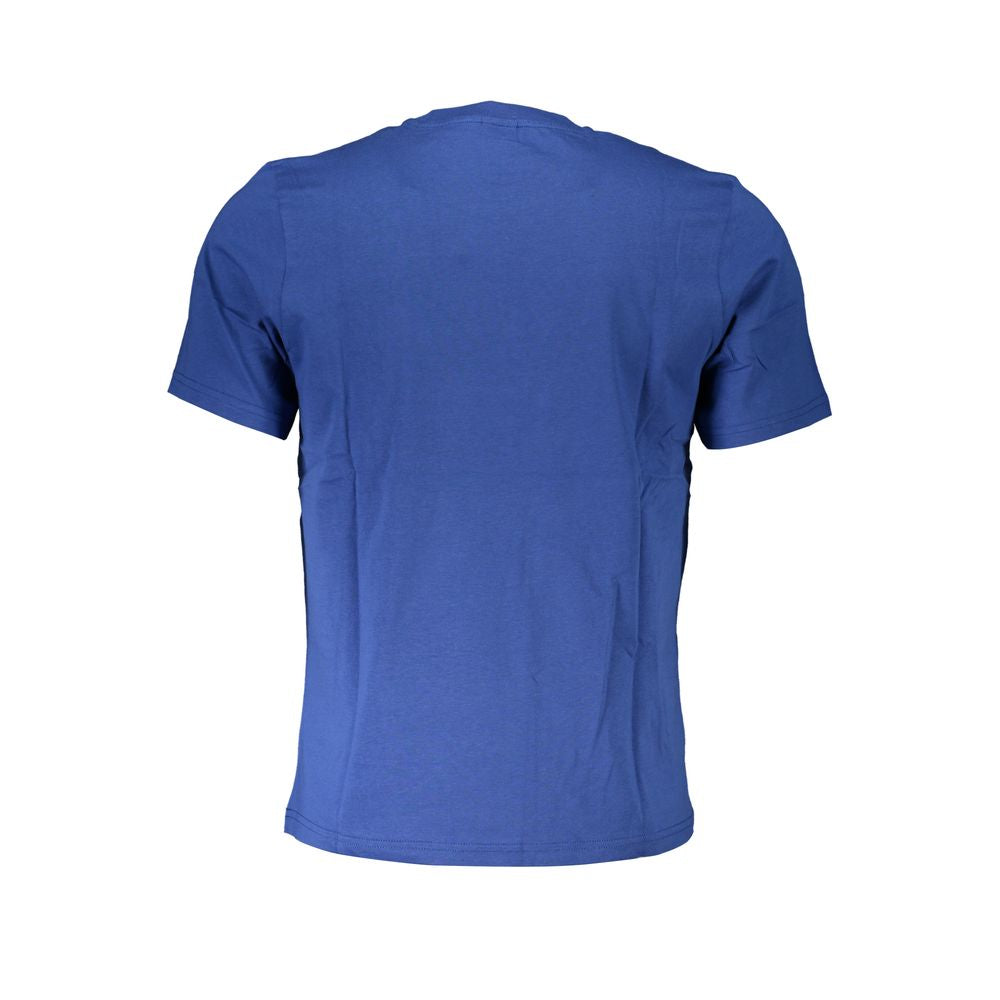 North Sails Blu Cotton Men’s T-Shirt with crew neck and short sleeves, casual style, lightweight fabric, front logo detail.