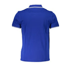 Harmont & Blaine men's blue cotton polo shirt with collar and short sleeves, casual and stylish for everyday wear.