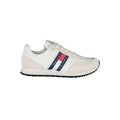 Tommy Hilfiger White Beige Polyester Men Sneaker Tommy Hilfiger