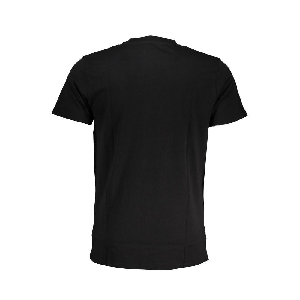 Cavalli Class Nero cotton men's T-shirt in black, featuring a classic crew neck and minimalist design.