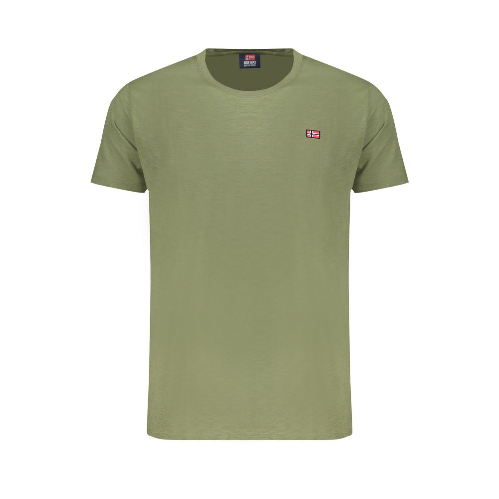 Norway 1963 Verde Cotton Men’s T-Shirt featuring a casual fit and classic design, displayed on a plain background.