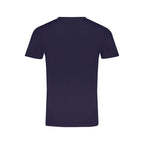 Norway 1963 blue cotton men's T-shirt with crew neck and printed design, casual everyday wear.