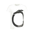 White cotton men's T-shirt by Trussardi, featuring a classic fit and simple crew neckline.