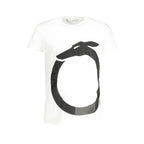 White cotton men's T-shirt by Trussardi, featuring a classic fit and simple crew neckline.
