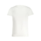 White cotton men's T-shirt by Trussardi, featuring a classic fit and short sleeves.